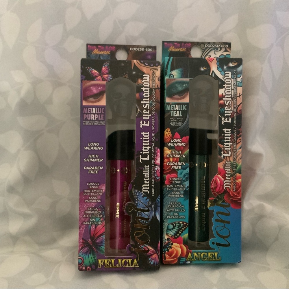 Metallic Liquid Eyeshadow Set - Purple and Teal